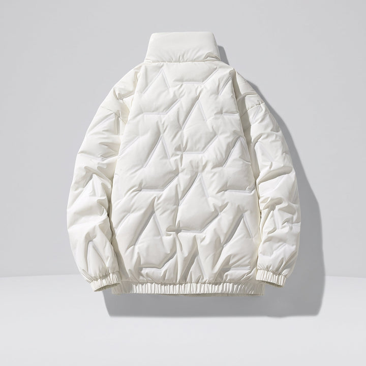Men's Puffer Jacket, Long Winter Padded Stand Collar