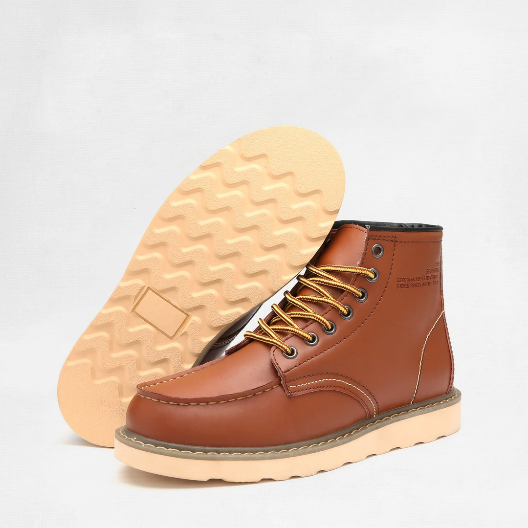 Men's Work Comfortable Orthopedic Winter Boots, Ankle Wedge Sole