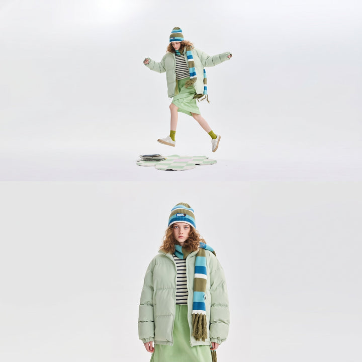 Women's Short Winter Puffer Jacket, Padded Quilted Bubble
