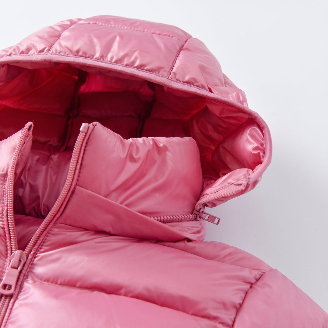 Women's Long Winter Puffer Jacket, Lightweight Padded Shiny