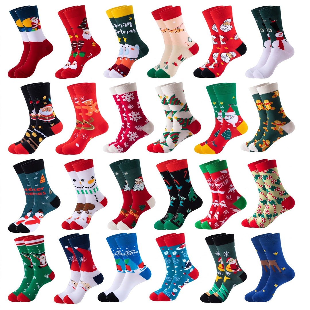 Holiday Fun Christmas Socks 3 Pack, Unisex Themed Festive