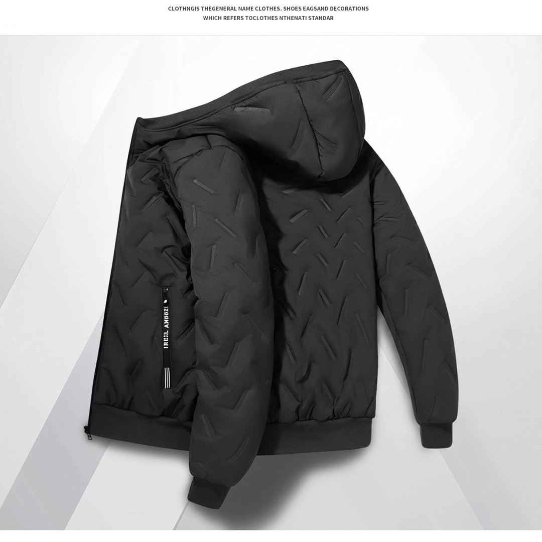 Men's Puffer Jacket, Quilted Hooded Padded Relaxed Fit