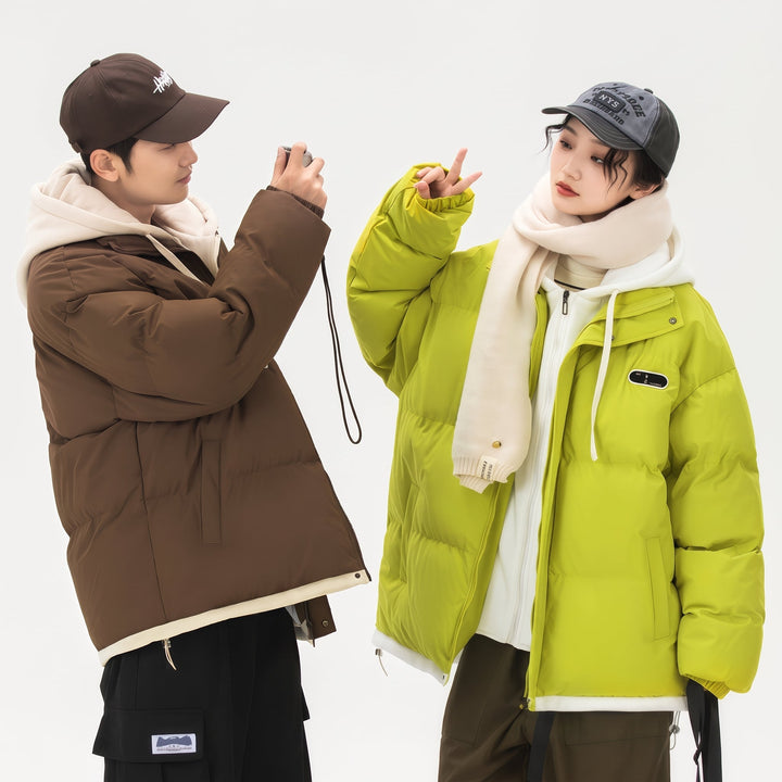 Men's Puffer Jacket, Long Quilted Oversized Relaxed Fit