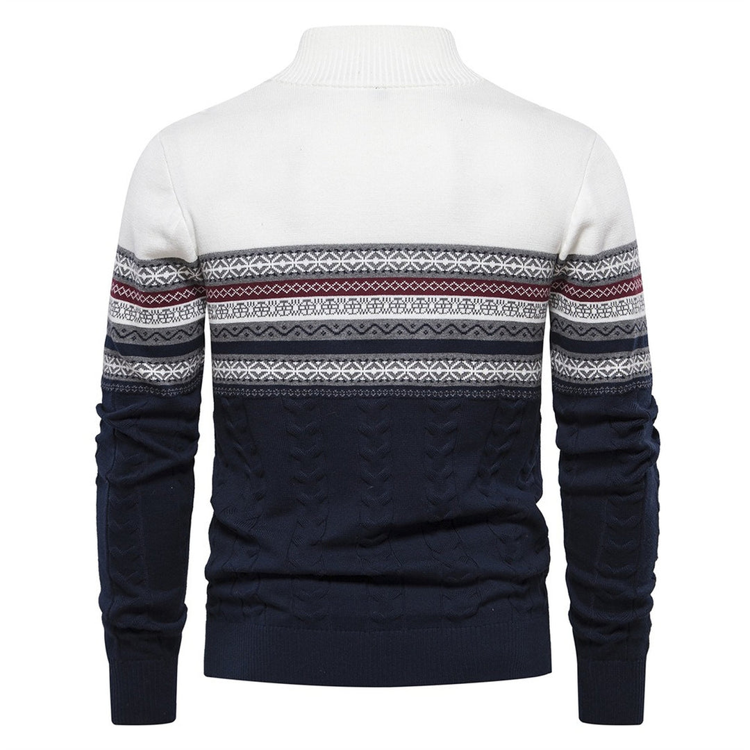 Men's Quarter Zip Sweater, Cable Knit Mock Neck Pullover