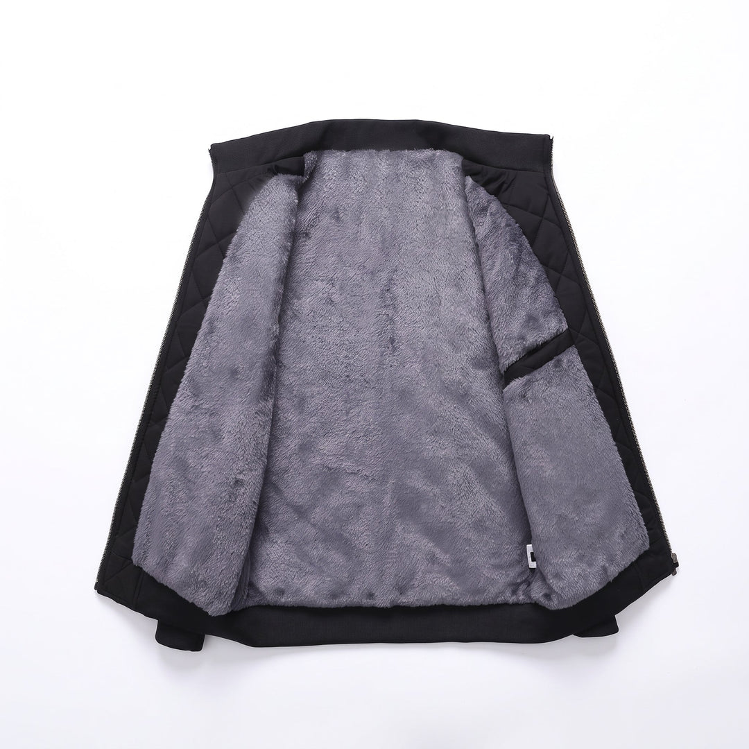 Men's Puffer Jacket, Long Quilted Oversized Stand Collar