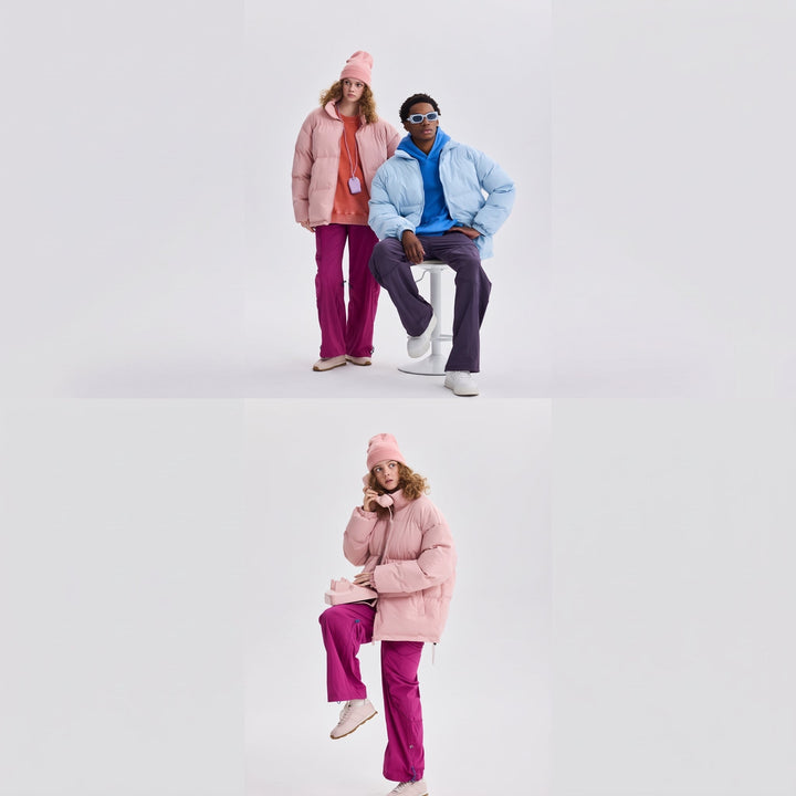 Women's Short Winter Puffer Jacket, Padded Quilted Bubble