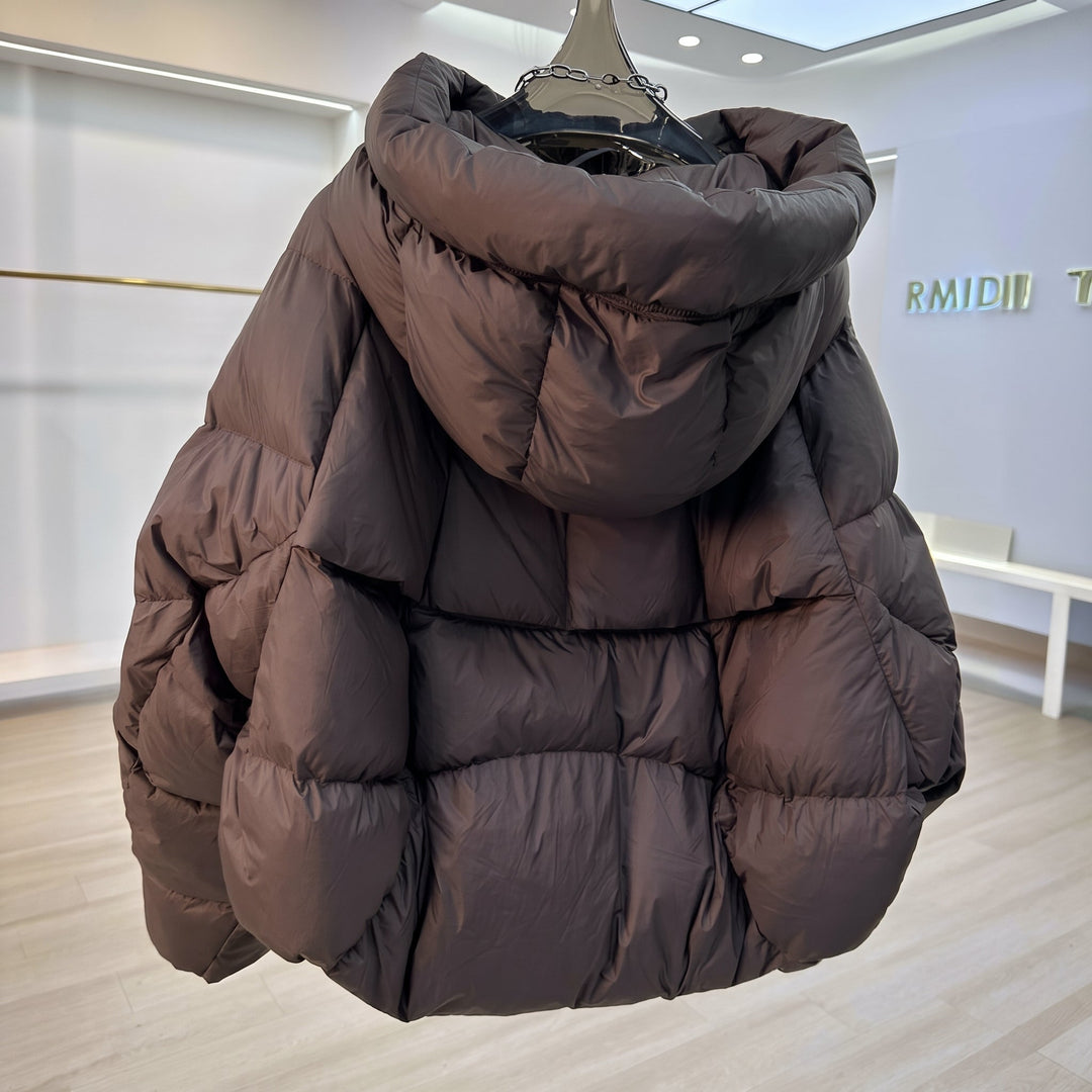 Women's Cropped Winter Puffer Jacket, Padded Quilted Bubble