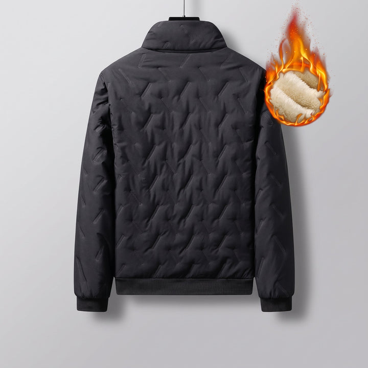 Men's Puffer Jacket, Long Quilted Hooded Relaxed Fit