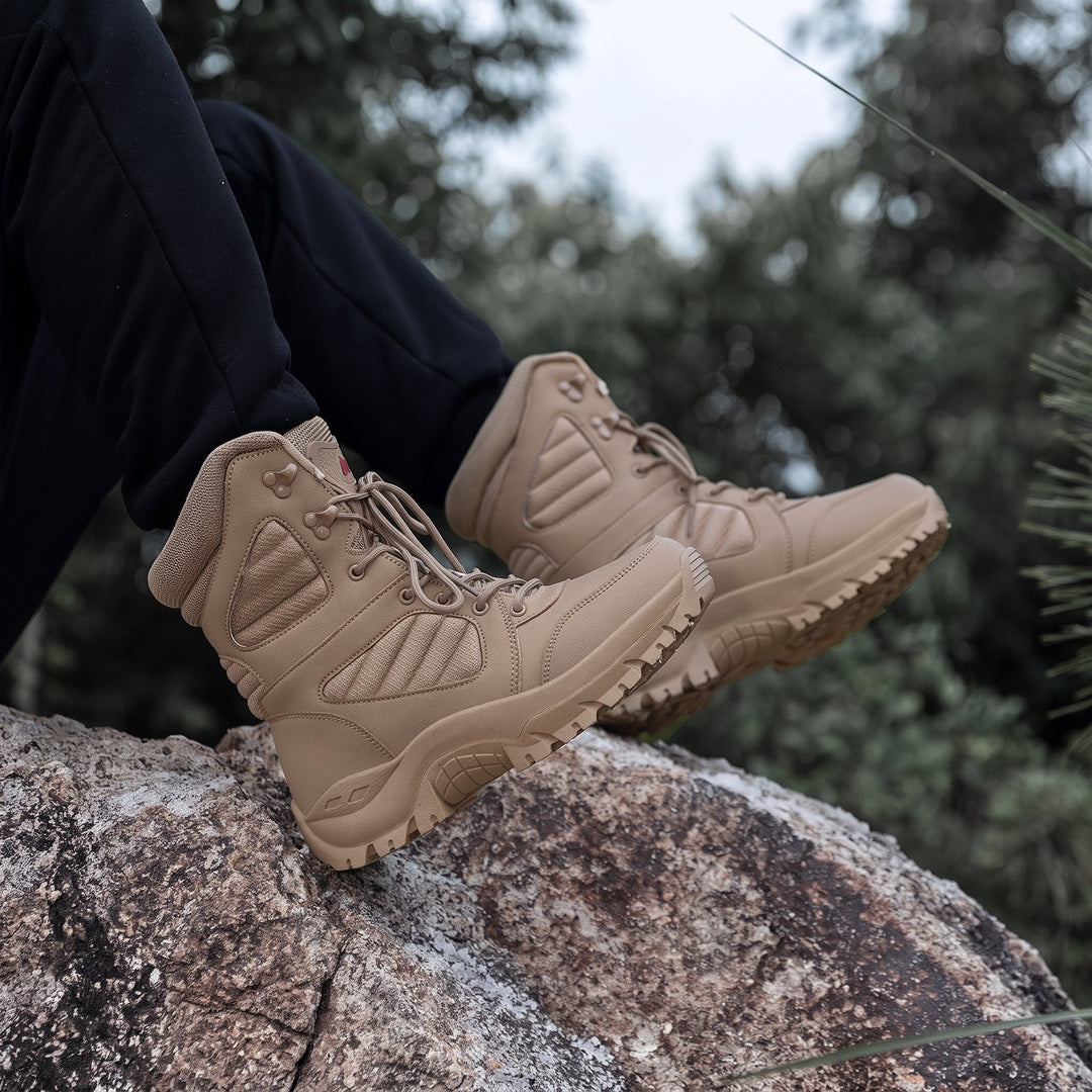 Men's Combat Comfortable Winter Boots, Tactical Military Mid Calf