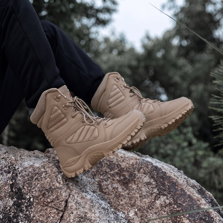 Men's Combat Comfortable Winter Boots, Tactical Military Mid Calf