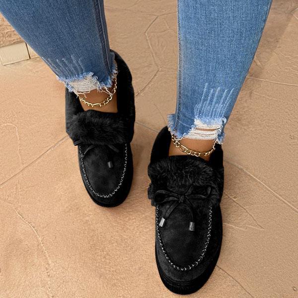 TESIE™ - Comfy Platform Suede Slip-On Winter Slippers