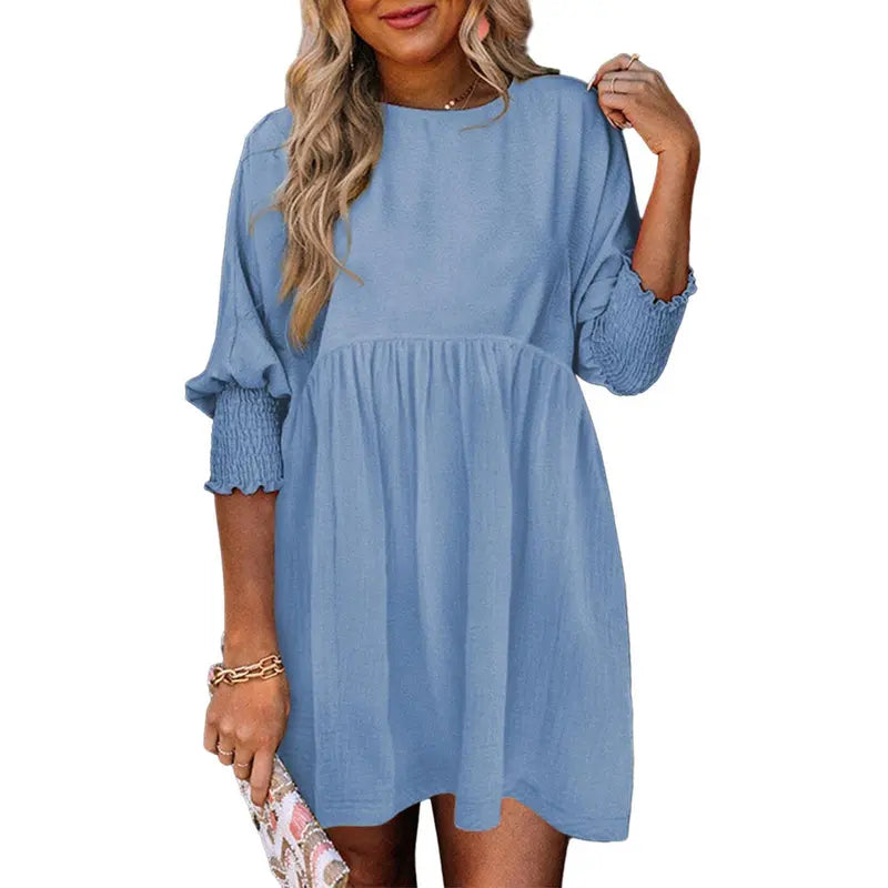 IVORY™ – Comfy Loose Fit Flowy Mini Shift Dress