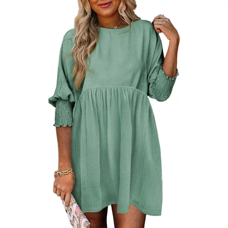 IVORY™ – Comfy Loose Fit Flowy Mini Shift Dress