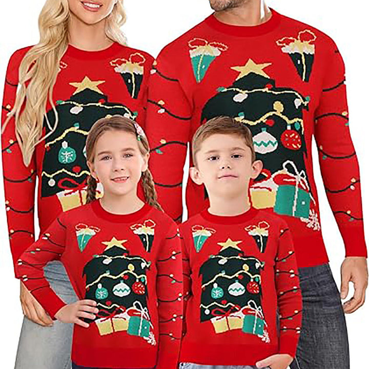 Matching Family Christmas Sweater in red