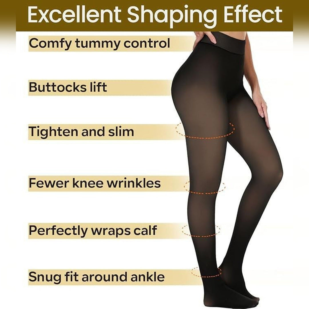 Women's Warm Tights, Insulated Fleece Lined High Rise Full Length