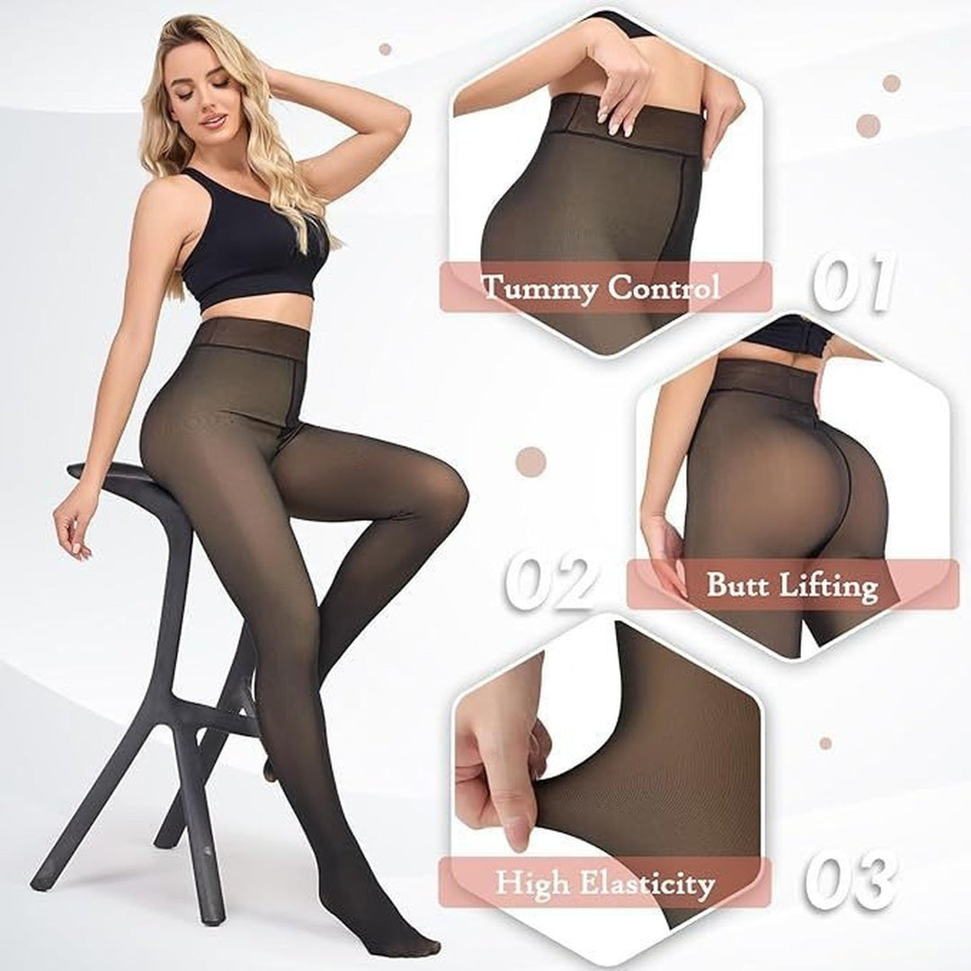 Women's Warm Tights, Insulated Fleece Lined High Rise Full Length