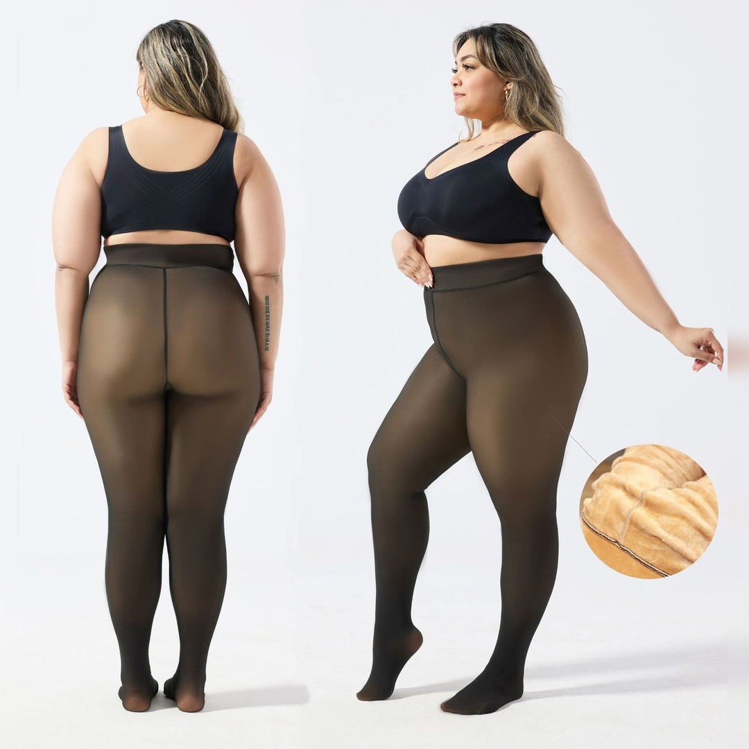 Women's Sheer Fleece Lined Tights, Thermal Plus Size Winter