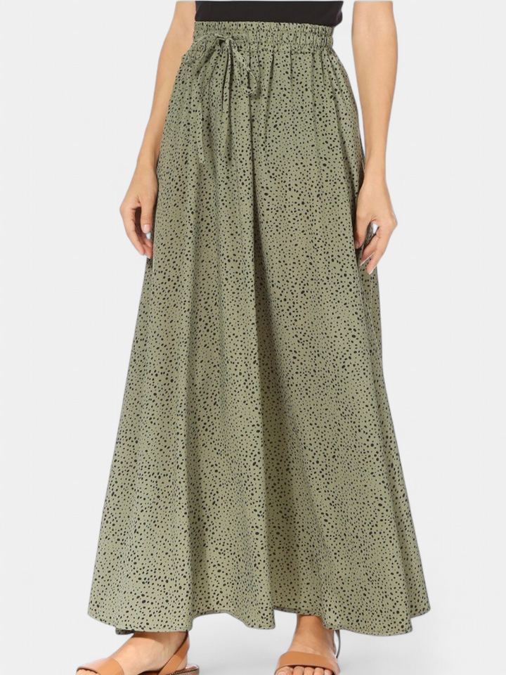 WILDA | Women's Floral Pleated A-Line Midi Skirt