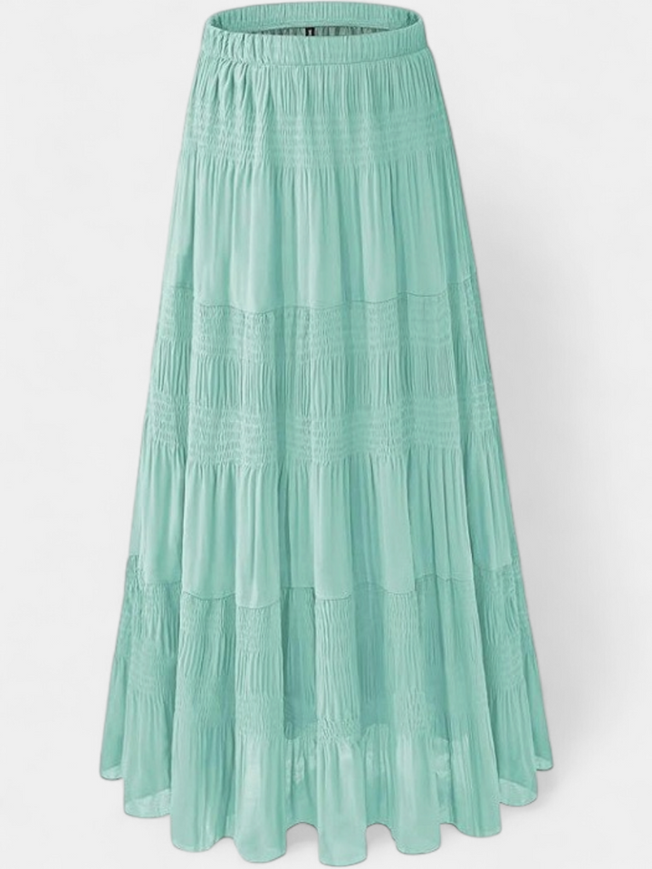 WILDA | Women's Floral Pleated A-Line Midi Skirt