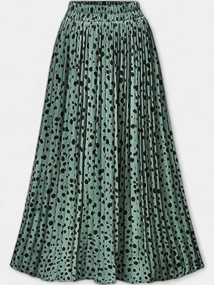 WILDA | Women's Floral Pleated A-Line Midi Skirt