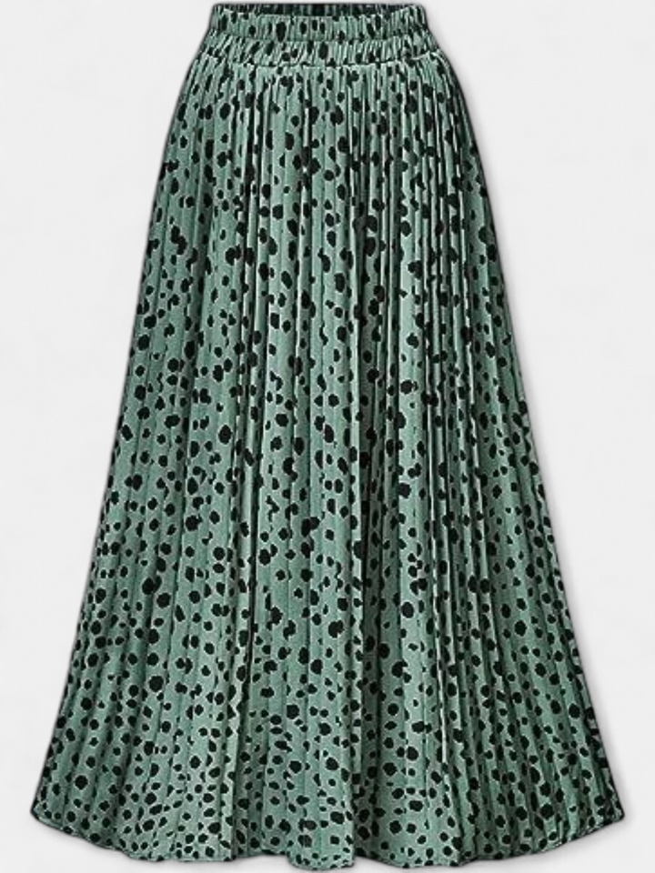 WILDA | Women's Floral Pleated A-Line Midi Skirt