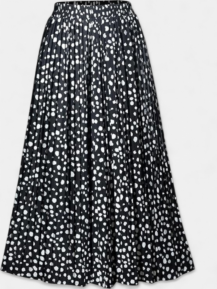 WILDA | Women's Floral Pleated A-Line Midi Skirt