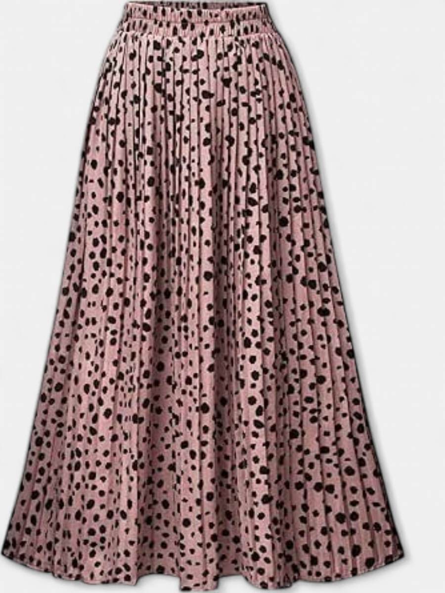 WILDA | Women's Floral Pleated A-Line Midi Skirt