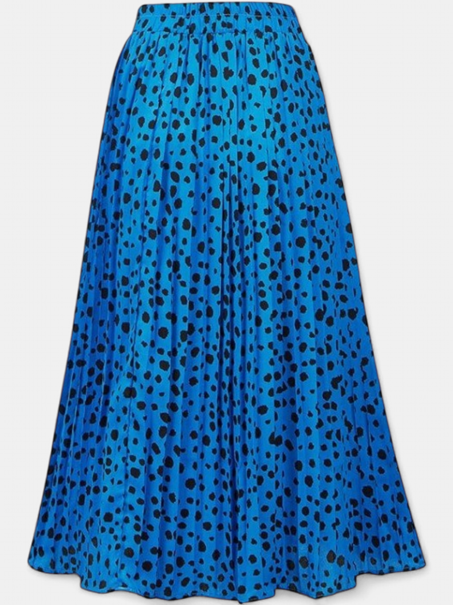 WILDA | Women's Floral Pleated A-Line Midi Skirt