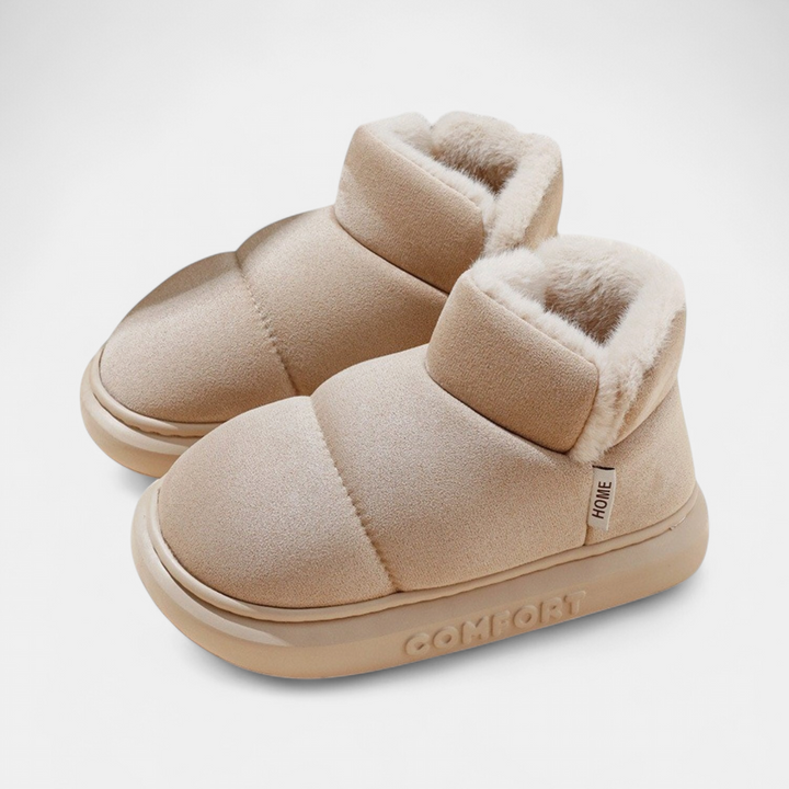 Women's Platform Slipper Boots, Fur Lined House Slippers