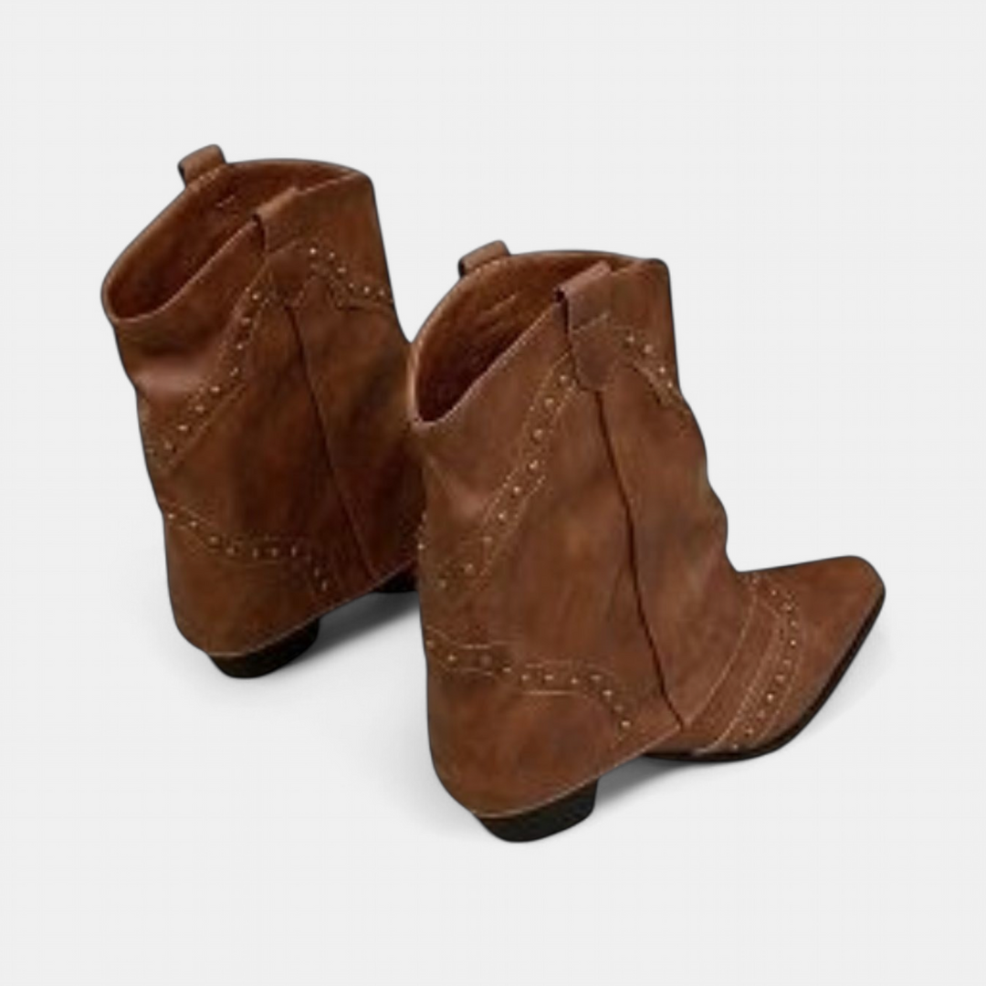 Women's Knee High Cowboy Boots, Slouch Pointed Toe