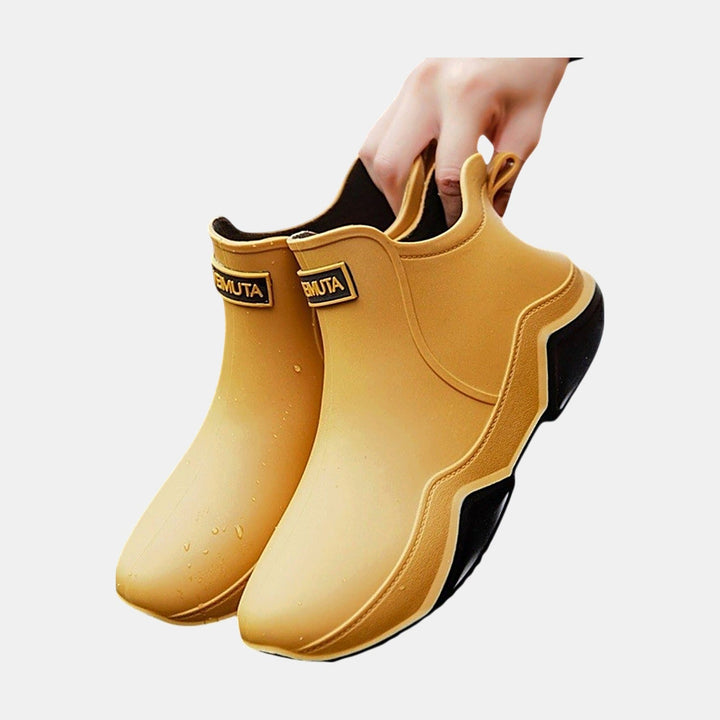 Women's Waterproof Chelsea Rain Boots, Chunky Platform