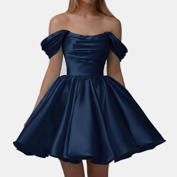 Women's A Line Mini Cocktail Dress, Off Shoulder Sweetheart Tulle
