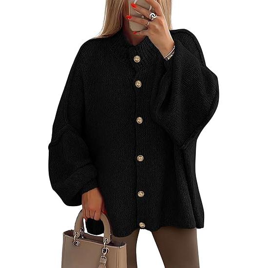 OLIVIA™ - Women Chunky Knit Button Down Cardigan Jacket