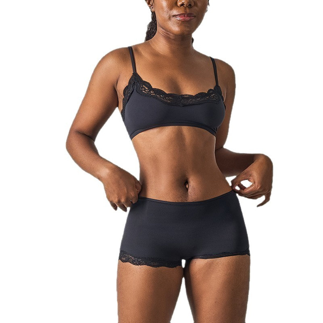 Women's Sexiest Lace Lingerie Set, Spaghetti Straps Scoop Neck