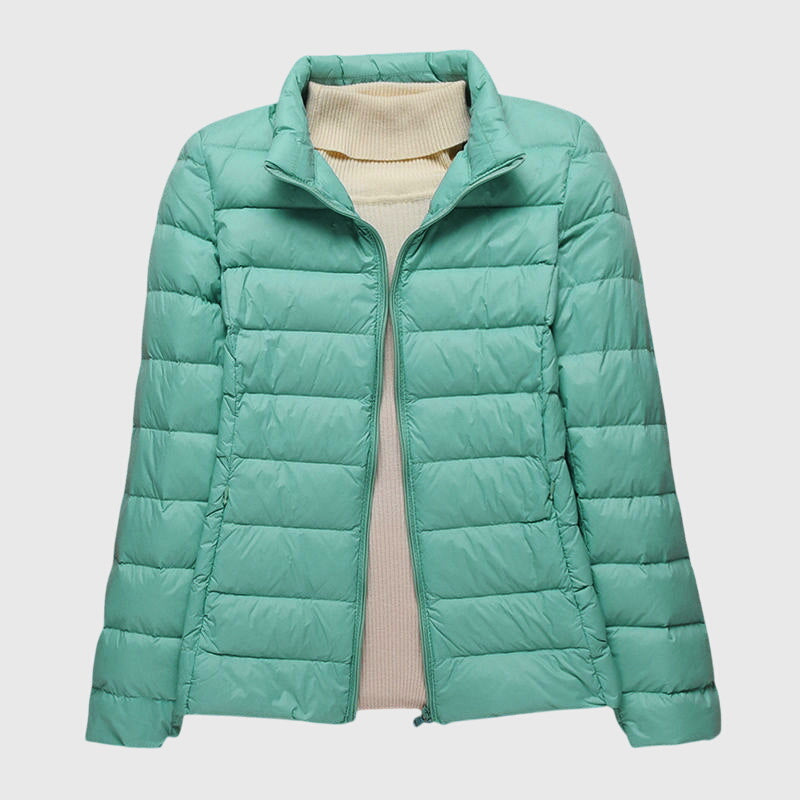 Turquoise Stand-up collar