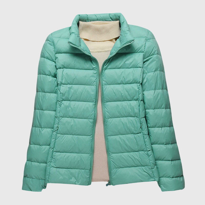 Turquoise Stand-up collar