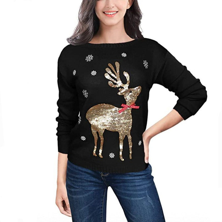 Black Sequin Reindeer