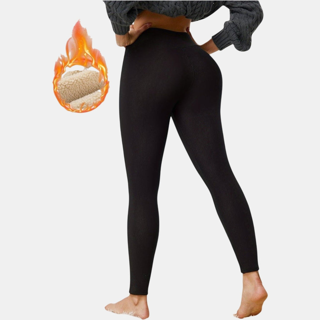 Women's Fleece Lined Leggings, High Rise Thermal Winter