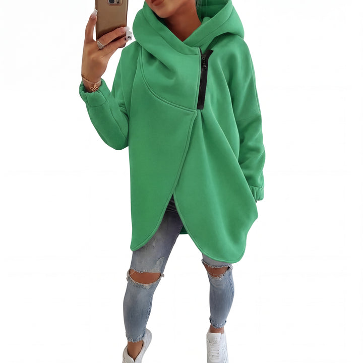 VANIA™ - Plus Size Half-Zip Pullover Hoodie
