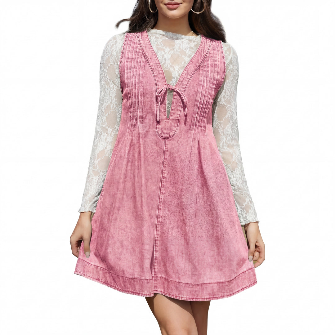 OLLIE™ – Soft A Line Sleeveless Mini Dress