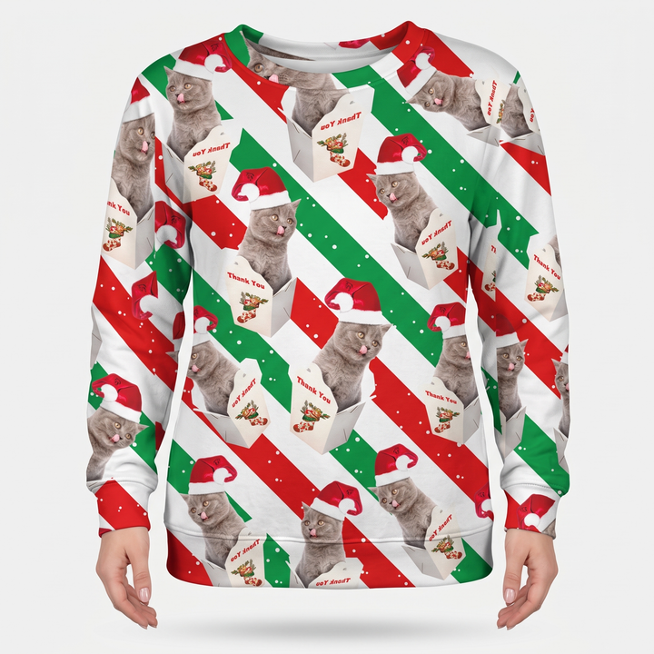White Diagonal Stripe Cats
