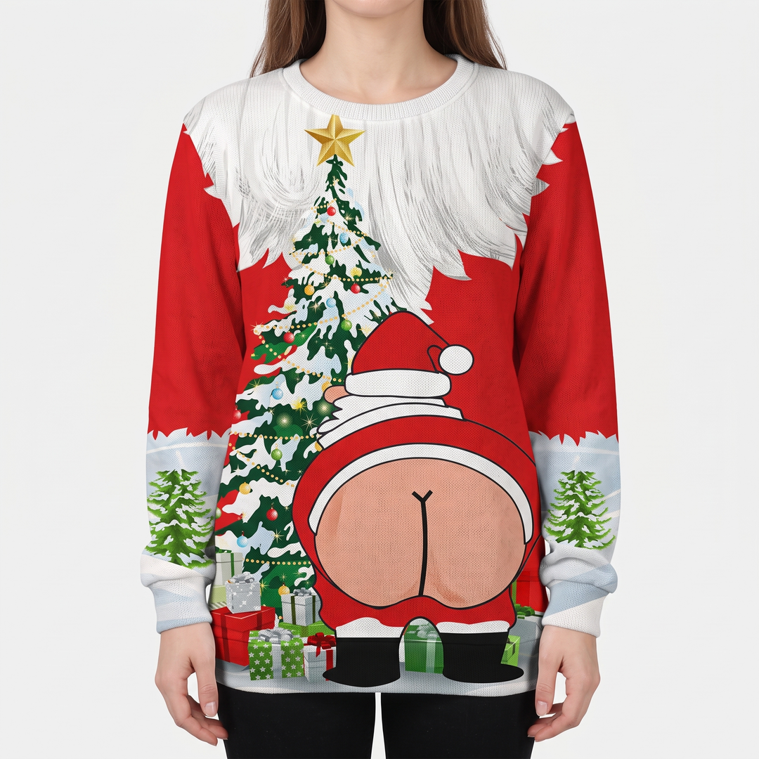 Red Tree Santa Bottom