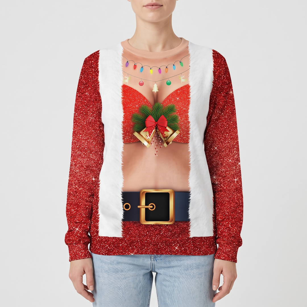 Red Sparkle Santa Suit