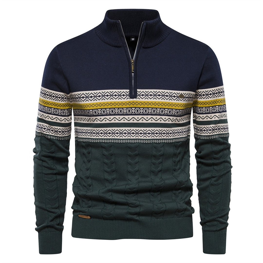 Navy Green Fair Isle