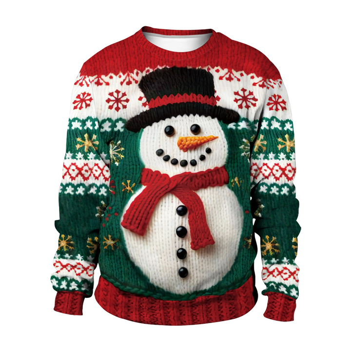 Green Snowman Knit