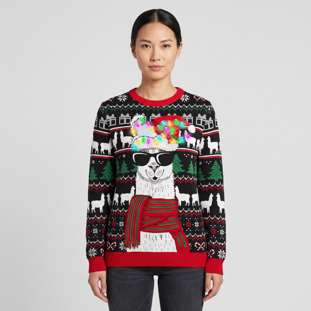 Black Alpaca Fair Isle