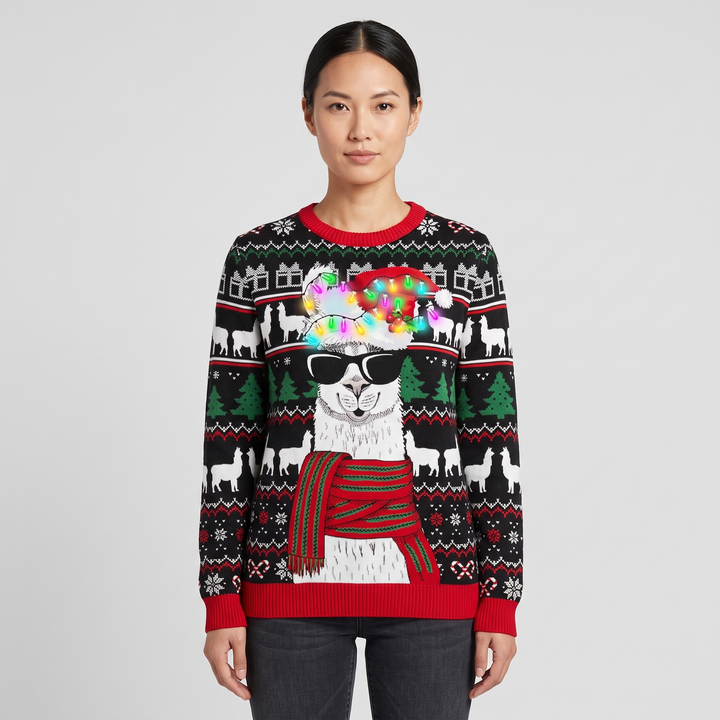 Black Alpaca Fair Isle