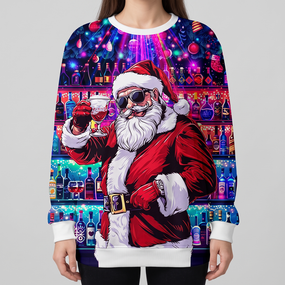 Purple Cyber Santa