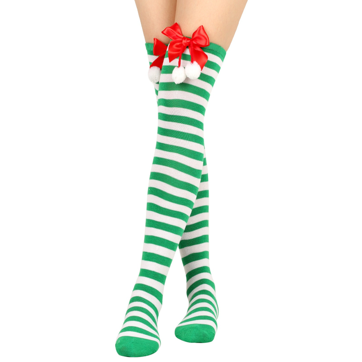 Green-White Pompom