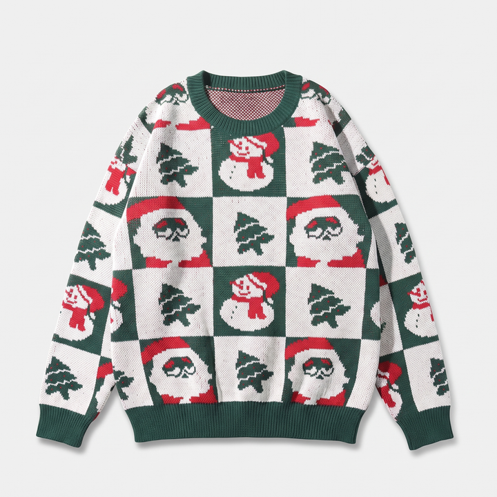 Green Christmas Checkerboard